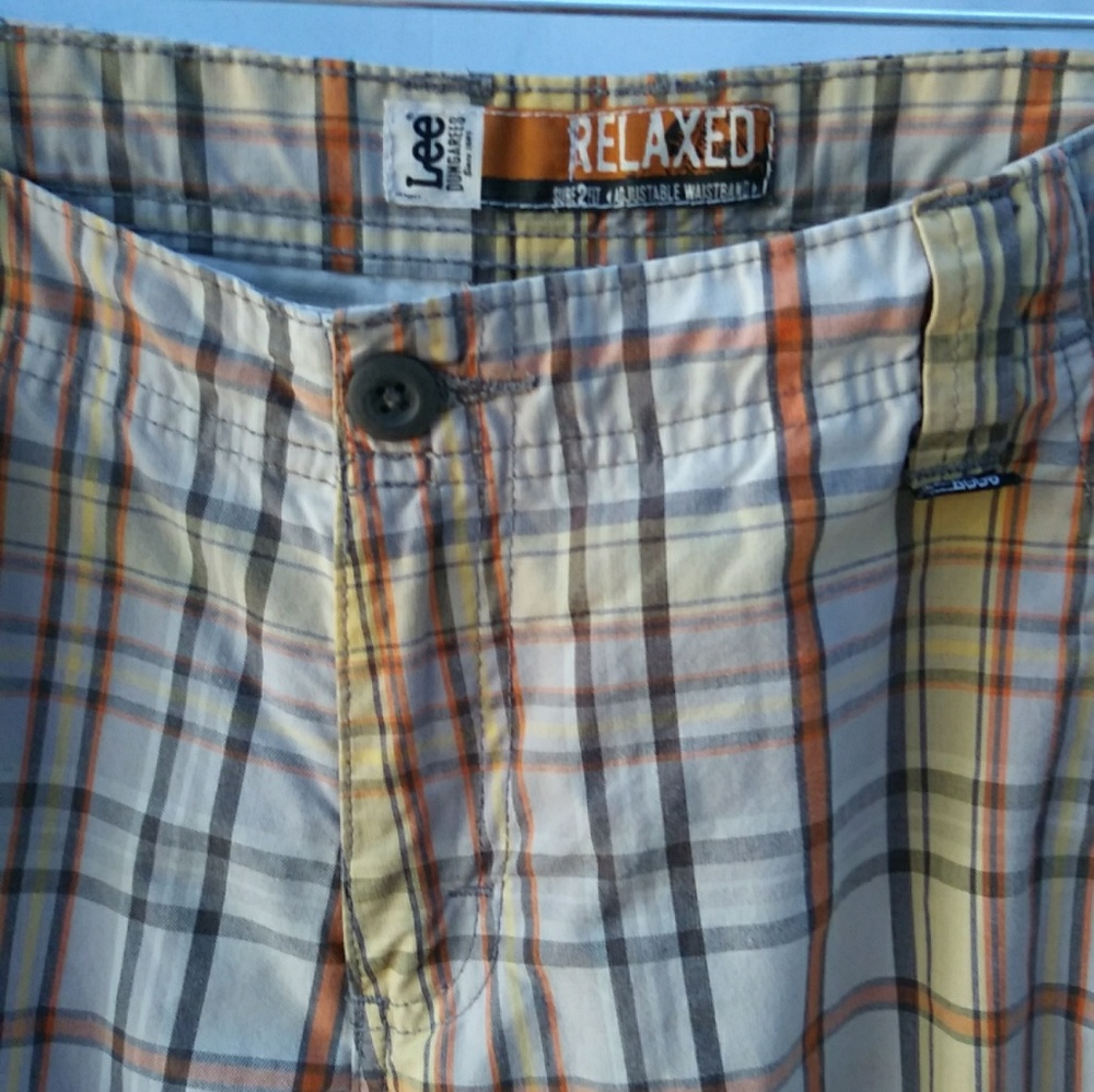 Lee Plaid Bermuda Shorts Boys Sz 18 Free w/Purchase - Picture 8 of 13